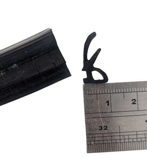 Contextual image showing the gasket installed in a typical Schuco window or curtain wall frame, demonstrating proper placement and fit within the aluminum extrusion channel